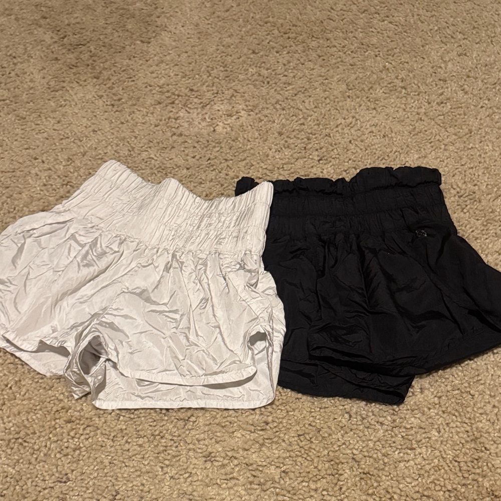 FP Movement Black and White The Way Home Shorts - both size small